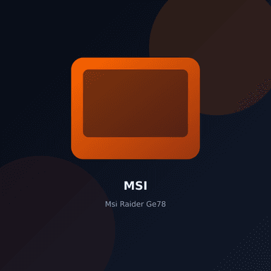 Msi Raider Ge78